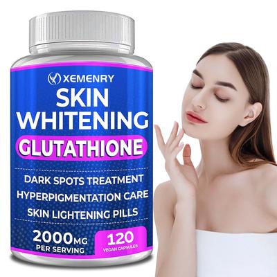 Glutathion Aufhellungskapseln, 2000 mg Glutathion, Hocheffizientes Aufhellungsergänzungsmittel, Antioxidans