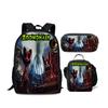 Beliebte jugendliche Neuheit Zoonomaly 3D-Druck 3 Stück/Set Studenten-Reisetaschen Laptop-Tagesrucksack Rucksack Brottasche Federmäppchen
