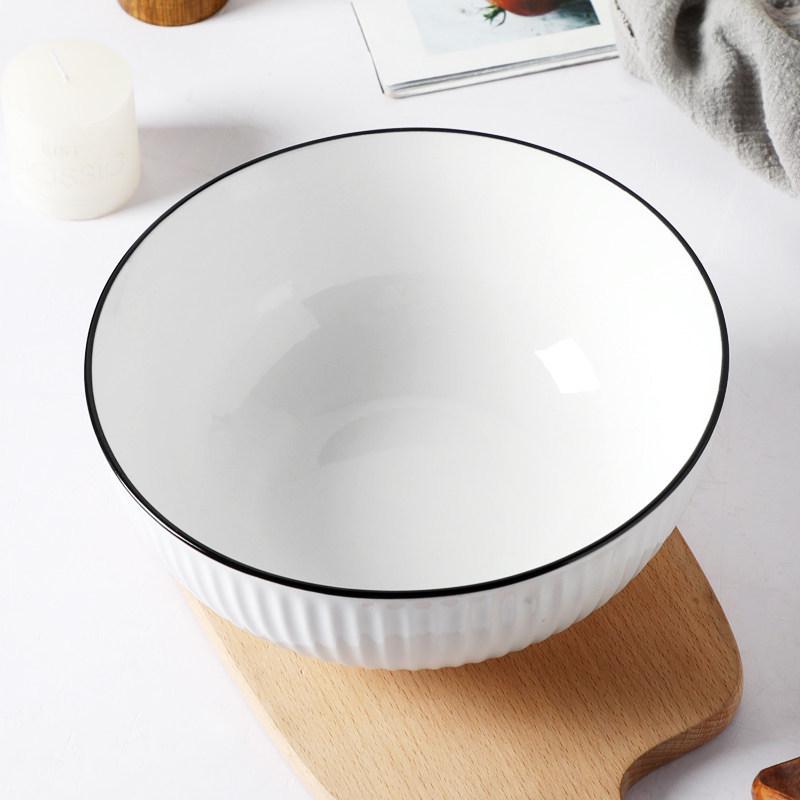 2-Piece Extra Large Japanese Style Ceramic Soup Bowl Set