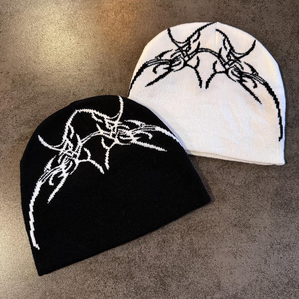 Skull Style Street Letter Beanie With No Brim For Winter And Fall Outfits Urban