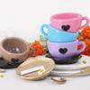 Silicone Teacup Candle Holder Mold Handmade Tray Moulds Silicone Texture Suitable for Craft and Handmade Decorations
