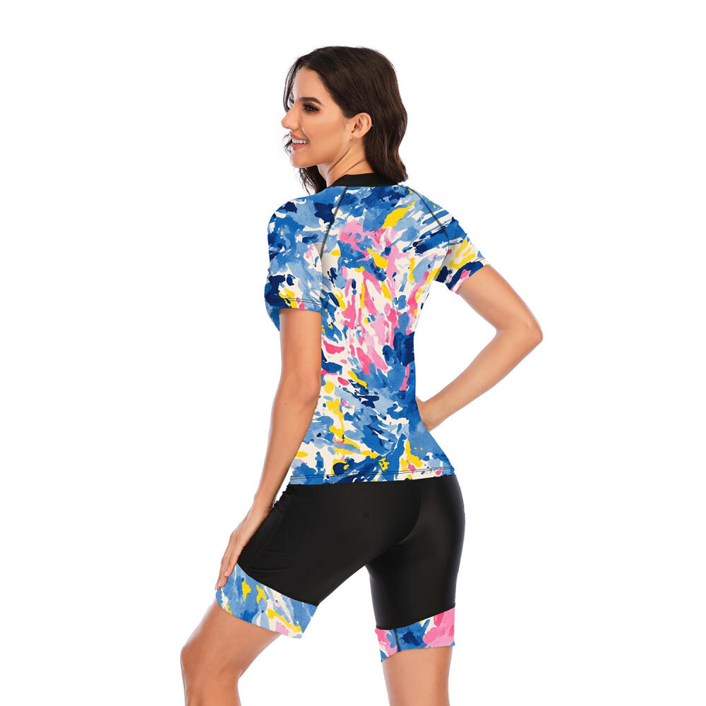 Split Short-sleeved Surfer Suit Sunscreen Women's Swimsuit Wetsuit Fashion Swimsuit