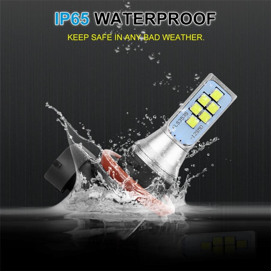 2Pcs H11 H8 Led Bulb Led Flash Strobe Blinking Car Fog Light 1400LM 6000K White 12V 24V DRL Auto Lamp Bulbs