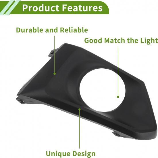 No.622566CT1A Fog Light Grill for Nissan Altima 2019-2022 Black Front Right Front Lower Bumper Fog Light Cover Inserts ABS 1 Pc