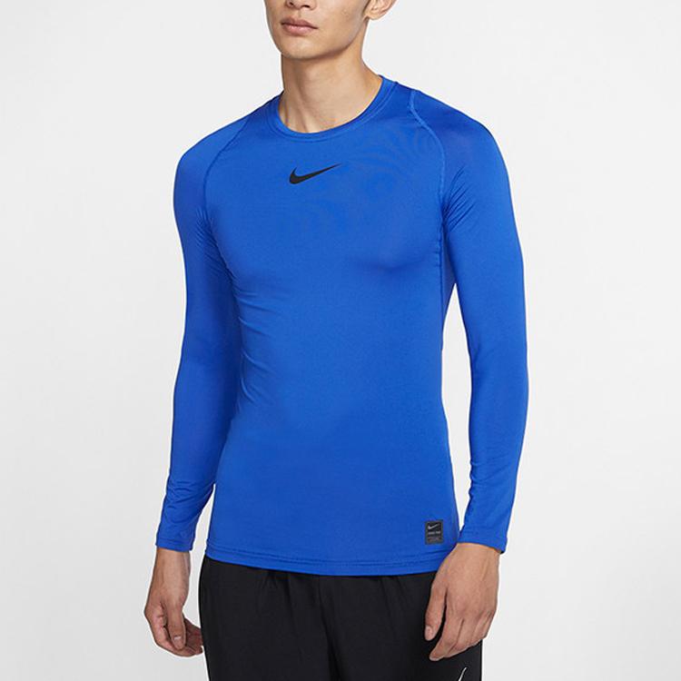 Nike Pro Sports Training Compression Breathable Quick-Dry Fitness Shirt Men tops Blue 838078-480