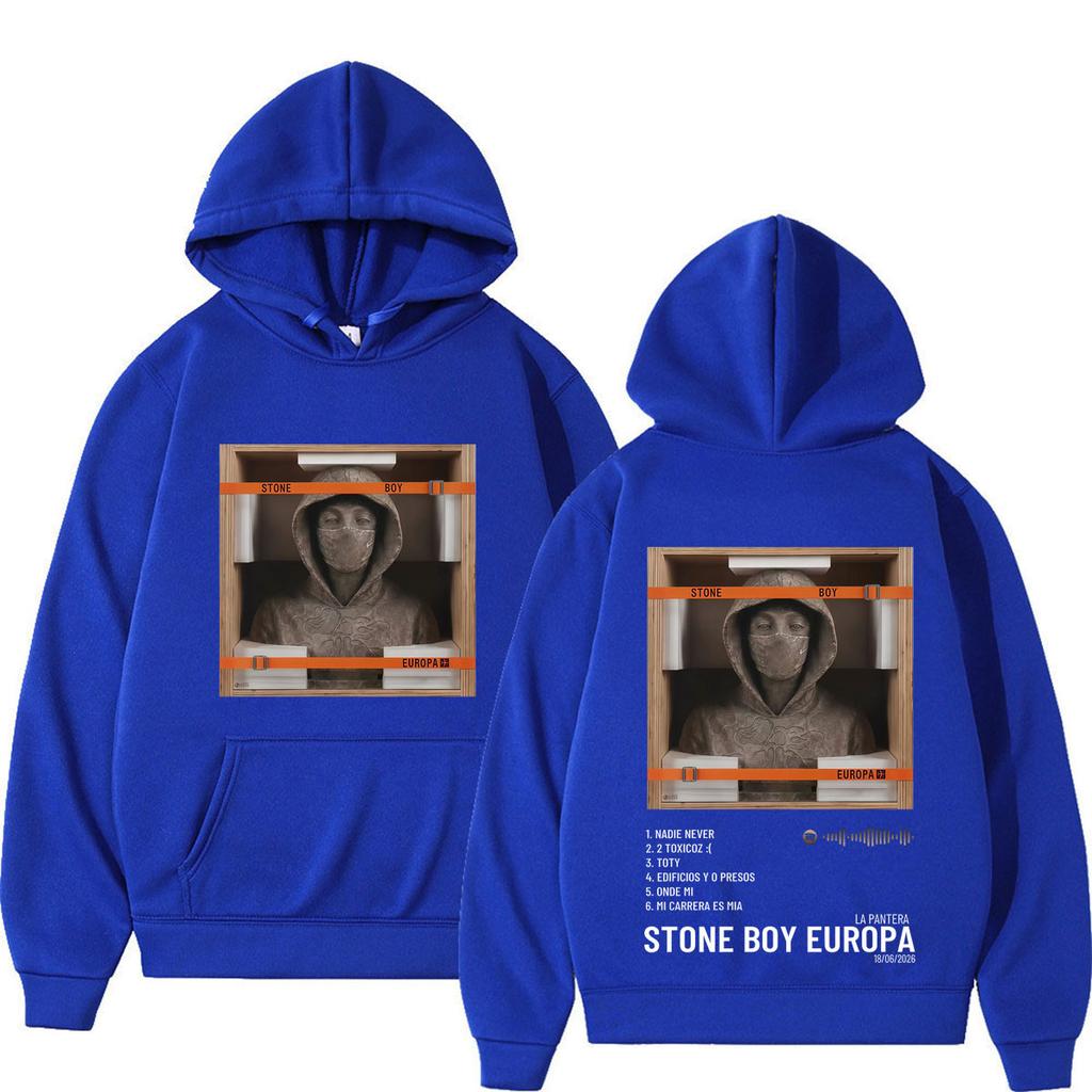 Cantor La Pantera Stone Boy Europa Turnê do Álbum Moletom Masculino Hip-hop Moletom Inverno Solto Casual Oversized