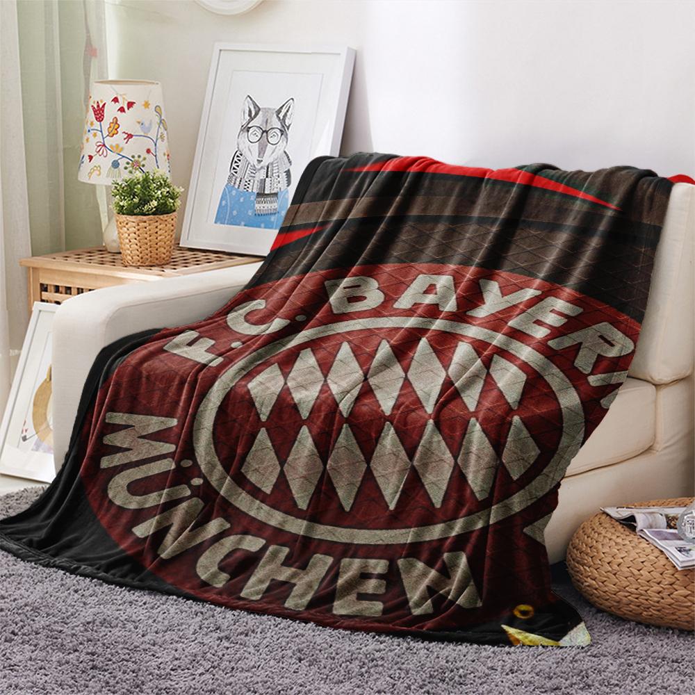 1pc FC Bayern Munich Print Flannel Blanket, High quality Comfortable for All Seasons, Home Decor, Warmth and Comfort, Perfect for Christmas Gifts48
