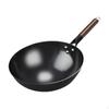Non-Stick Wok Pan Traditional Cooking with Wooden Handle Kettle Pots Universal Gas Cookware