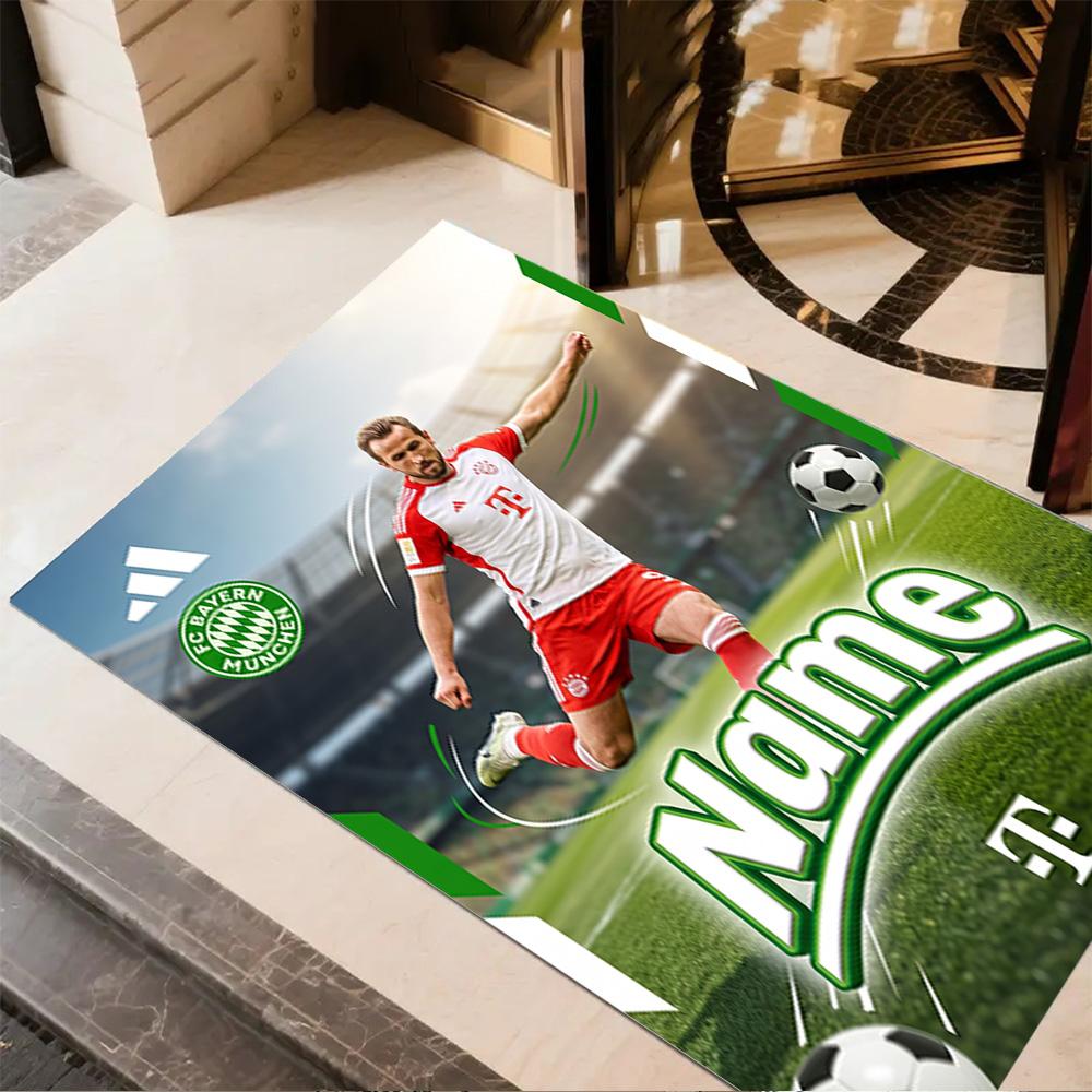 German Football Crest Floor Rug Office Rug Suitable for Foyer Living Rooms Playrooms Dining Room Antislip Carpet Decorate Offices