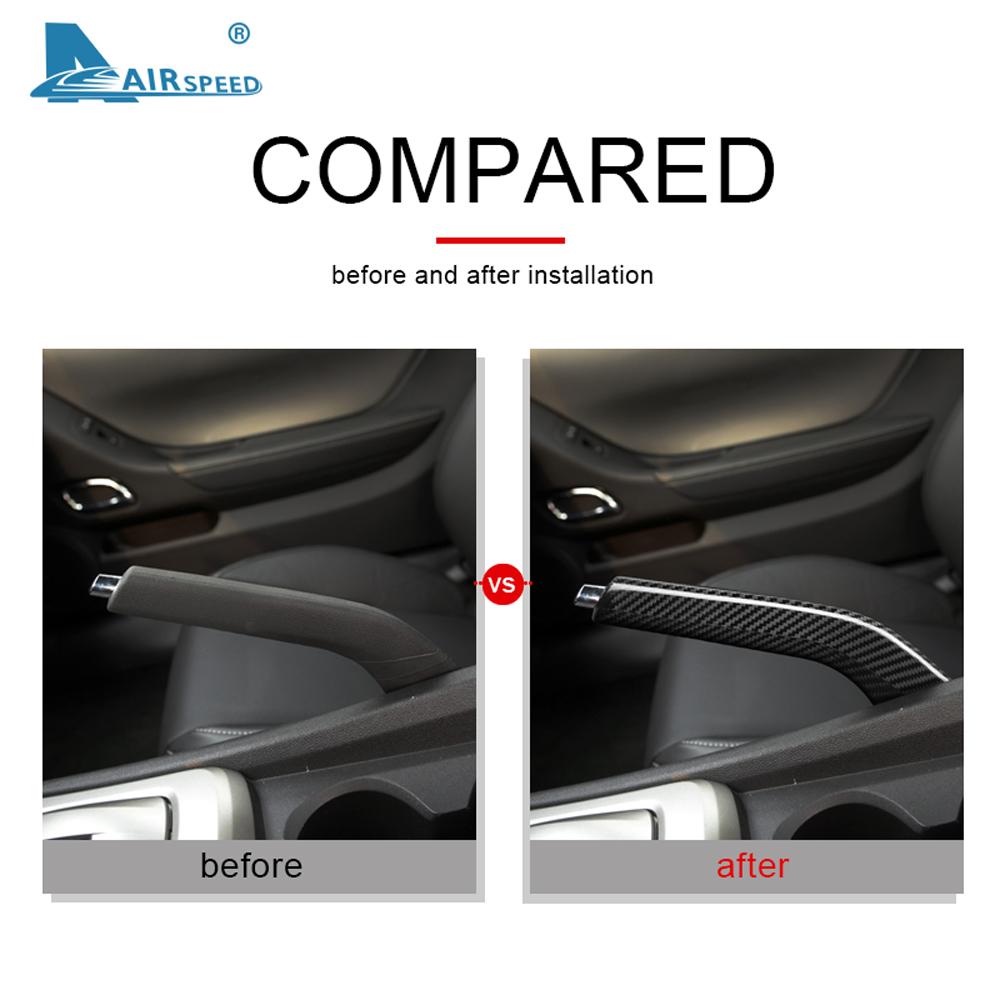 Real Hard Carbon Fiber Handbrake Grips Cover Car Interior Trim for Chevrolet Camaro 2010 2011 2012 2013 2014 2015 Accessories
