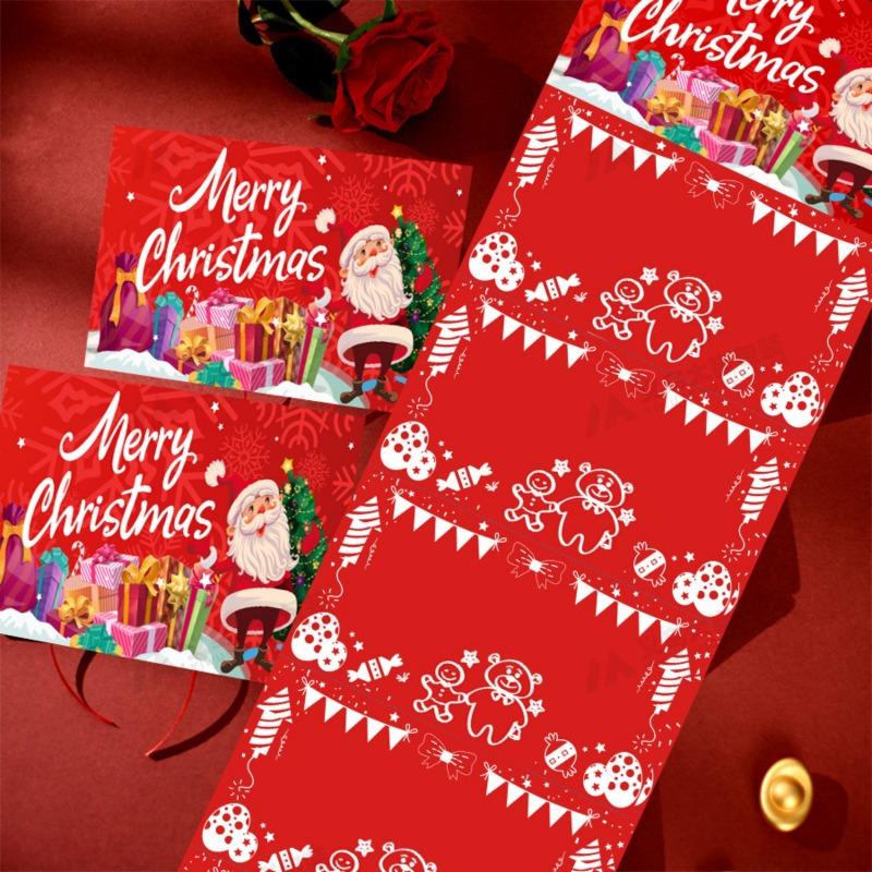 Christmas Red Cash Envelope Black Gold Folding Red Envelope Surprise Gift Party Gift Children's Surprise Gift Box