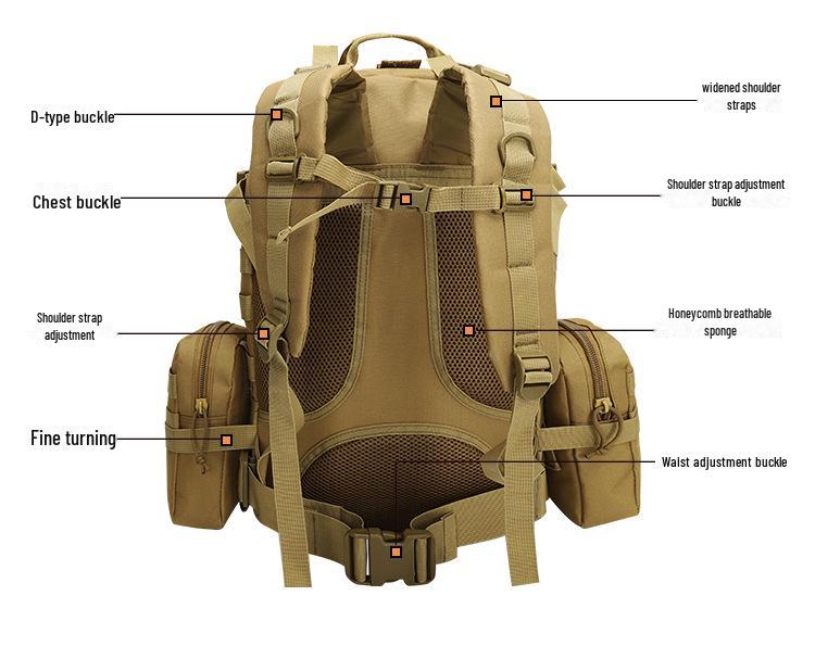 Yakoda Large Capacity Tactical Backpack for Outdoor Camping, Hiking, and Picnics - Wear-Resistant for Men and Women