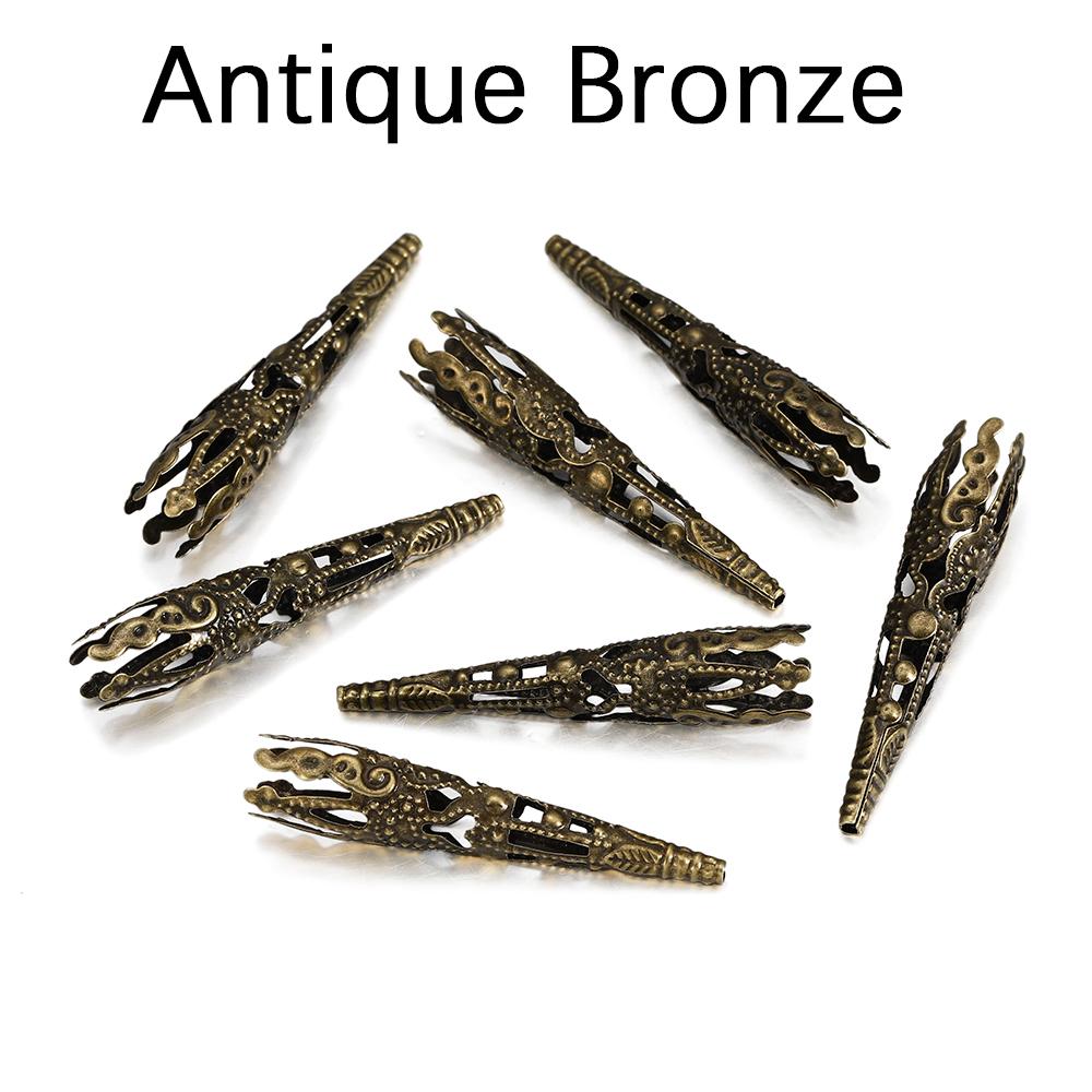 

30 шт. полых конусообразных бусин-цветков-бабочк, заглушек из сплава, полых бусин, заглушек из конуса, ювелирных изделий в качестве компонента Finder 30pcs античный бронзовый