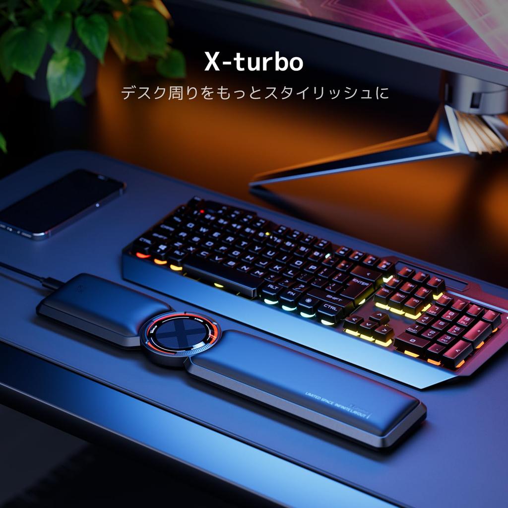 Xlayout Keyboard Wrist Rest with Adjustable Ideal for Fatigue Hand Sweat Compatible with All Types of Fan, Angle, Typing, Ergonomics, Relief,