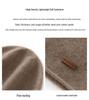 Women's 100% Pure Cashmere Knitted Bucket Hat - Autumn/Winter Warm, Face-Slimming, Thickened Style