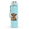 1PC Three Cute Bear Cub Animal Print 750ml Color Plastic Sports Water Bottle Leakproof Flip Straw Lid Suitable for Sports Office Home Use