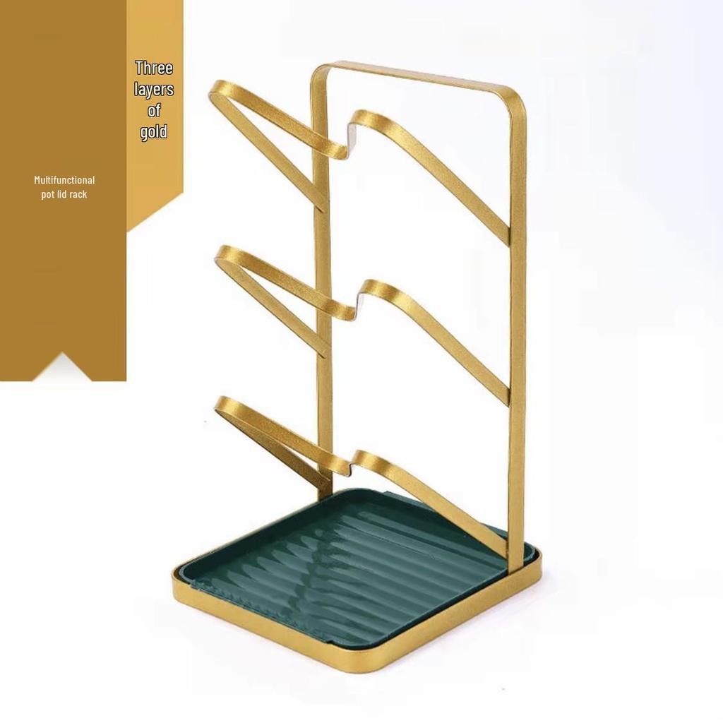 Barevný bezvrtací kuchyňský držák na poklice a prkénka