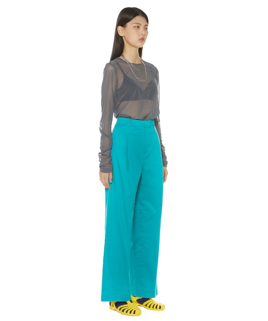 Suki Wide Long Leg Pants (Blue Soda)