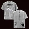 Anime Jujutsu Kaisen Gojo Satoru Ryomen Sukuna Printed Tee Men Women Washed Cotton T-shirts Vintage T Shirt Harajuku Male Tshirt