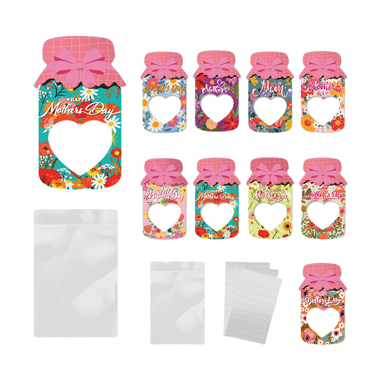 

9/18 шт. Открытка-послание в бутылке ко Дню матери, Свадебная вечеринка, Подарочные пакеты для конфет, Упаковка для шоколадного печенья, Украшения 9