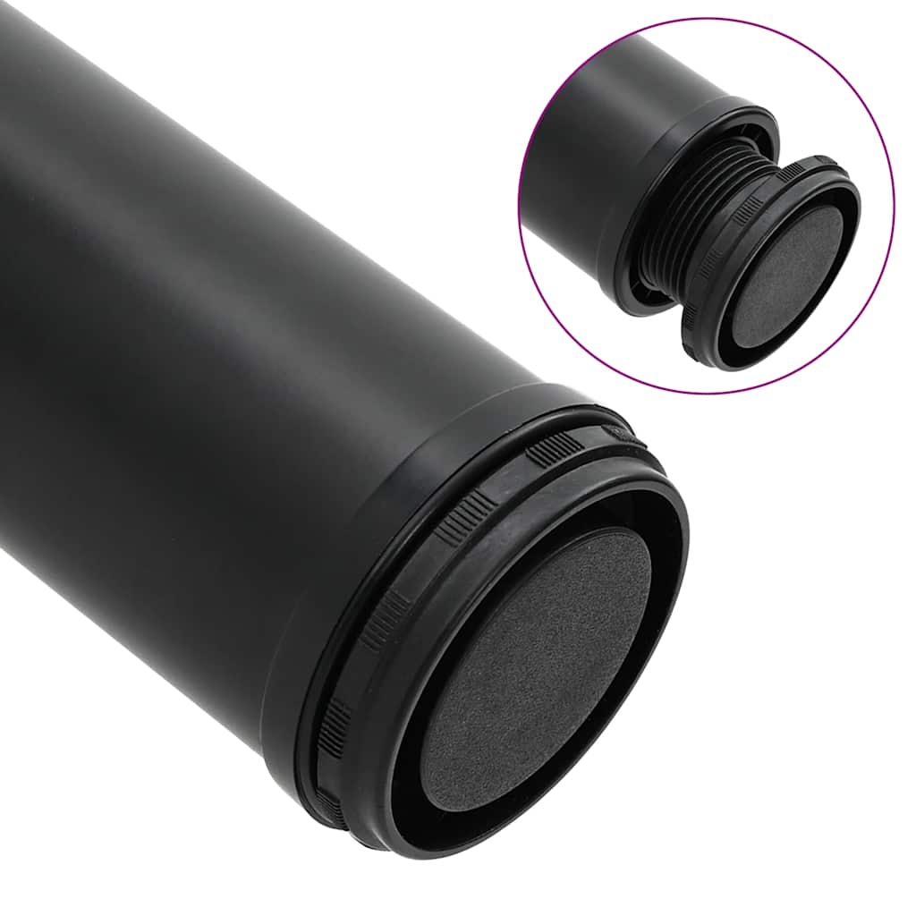 4 Nogi Do Stołu Z Regulacją Wysokości Czarne 870 Mm