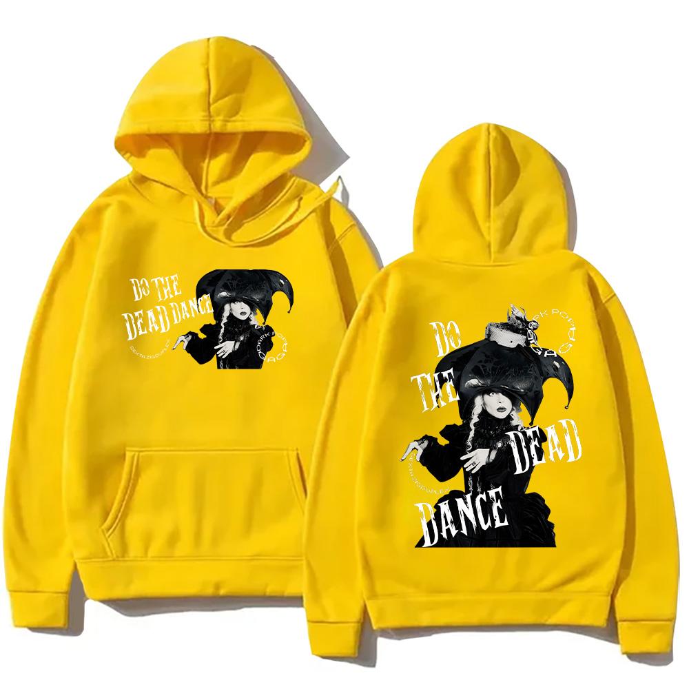 

Худі Lady Gaga в готичному стилі Худі з принтом Lady Gaga The Dead Dance для чоловіків та жінок Стиль High Street Вільний Пуловер З довгим рукавом XS жовтий