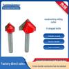 90° V-Shaped Knife Edge Trimmer Head, 1/4'' Shank Woodworking Router Bit for Wall Panel Folding