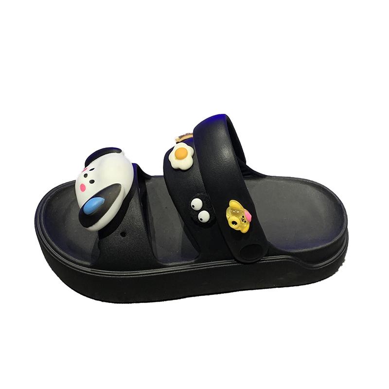 Fashion Thick soled slippers for women to wear outdoors in summer and increase height in indoor homes New style of baotou sandals