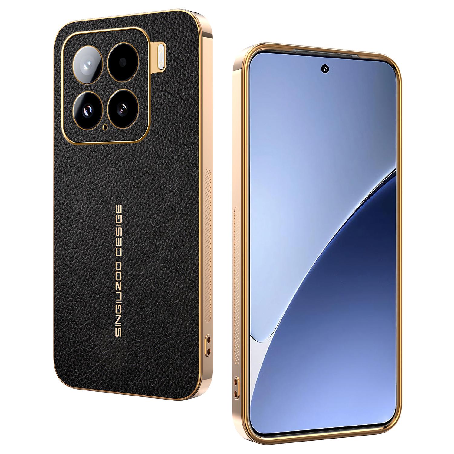For Xiaomi 15 Case Anti Scratch Litchi Texture TPU Leather PU Phone Back Cover