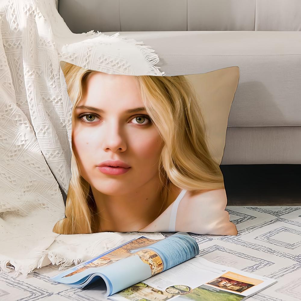 American Actor S-Scarlett J-Johansson Pillow Case Office Cushions Suitable For Sofa Car Bedroom Decorative Cushion Cover