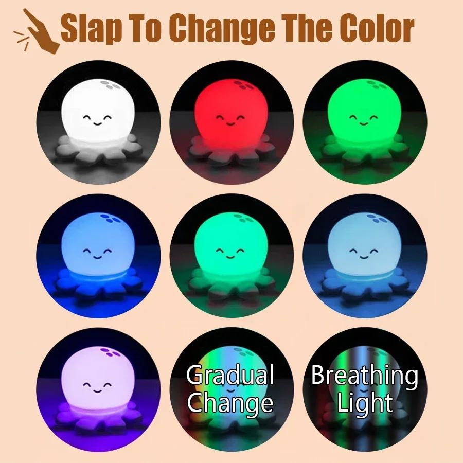 Night Light Cute Animals Panda Rabbit Whales Silicone Lamp Rechargeable Bedside Sleep Warm Soft Light For Kids Birthday Gift