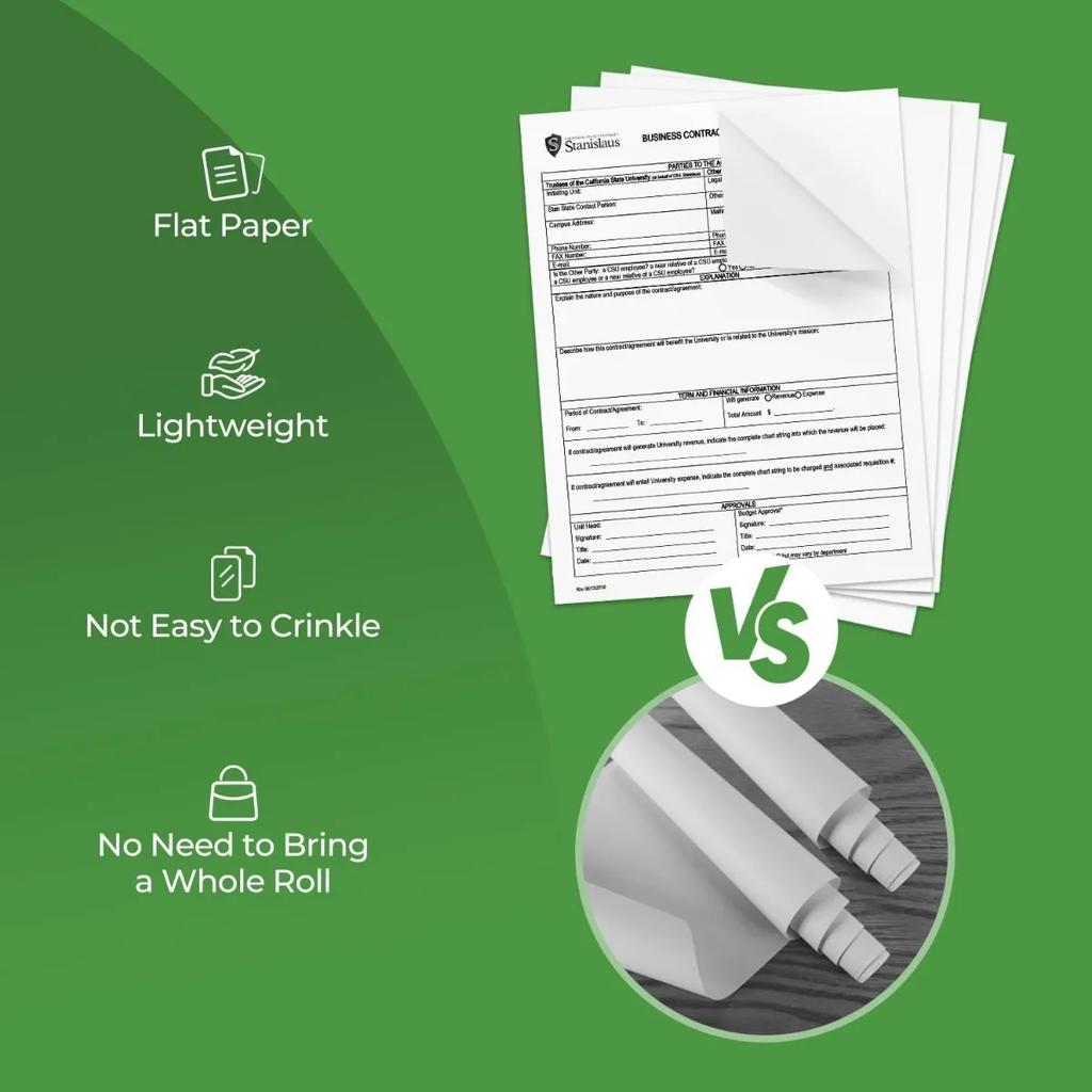 A4 Thermal Paper Printer Paper for A4 Portable Printer,For M08F-Letter, M08F M832,M833, M834,M835, 8.27"×11.69” Size, 100 Sheets