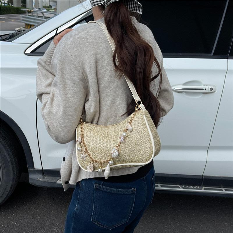 Chain underarm bag women's new shiny versatile shoulder bag trendy temperament fashionable dumpling bag