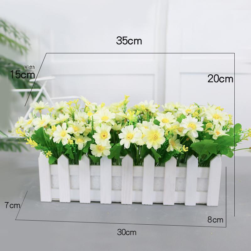 Arrangement de Pothos, Herbe Artificielle et Fleurs en Soie pour la Décoration de la Maison