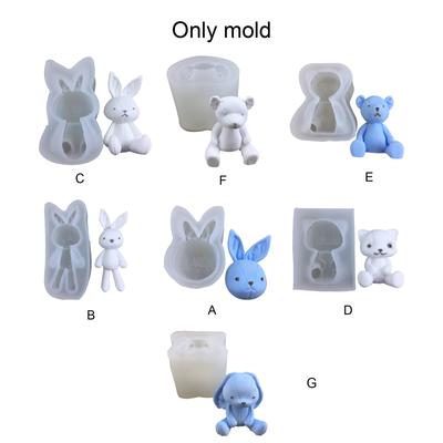 3D Animal Shaped Candle Silicone Mold for DIY Handmade Candle Ornaments Mould Handicrafts Making Tool Baking Mold