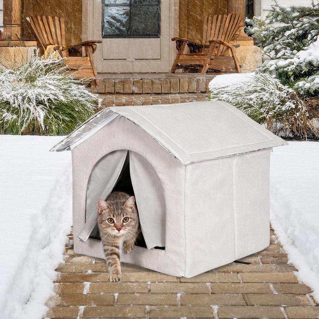 Outdoor Cat House Warm Weatherproof With Screen Outdoor Cat Shelter Kitten Bed For Kitten Puppy Dogs Pet Animal Indoor Garden