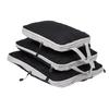 Three-Piece Travel Compression Bag Set: Digital Wash Kit, Makeup Organizer, Clothes & Shoes Storage