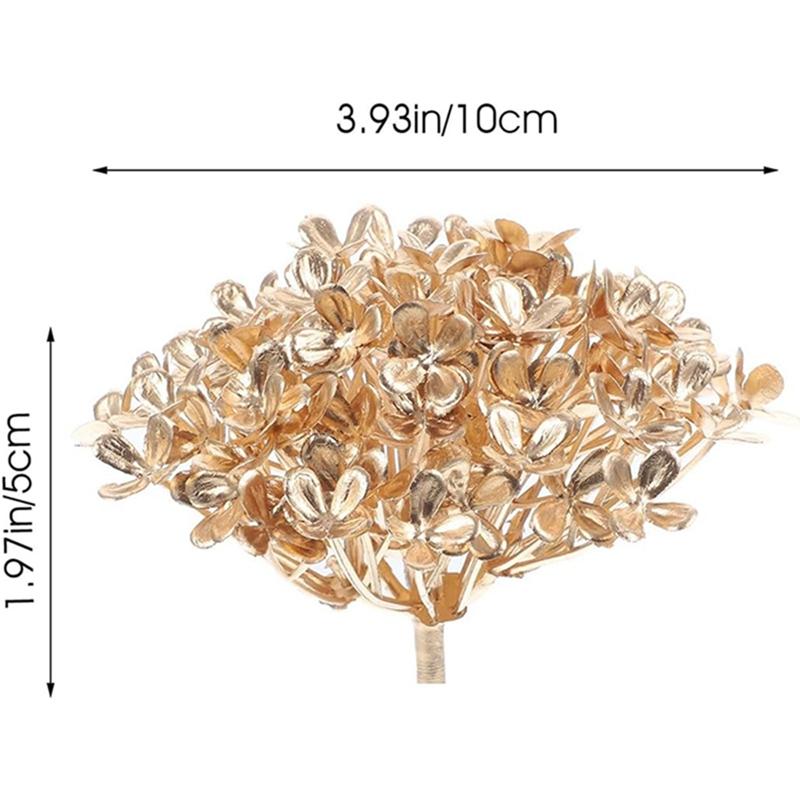 

1/3/5Pcs Gold Artificial Hydrangea Flowers Heads Fake Flowers Ornament for Home Decor Christmas Decoration New Year Accessories 1Pcs