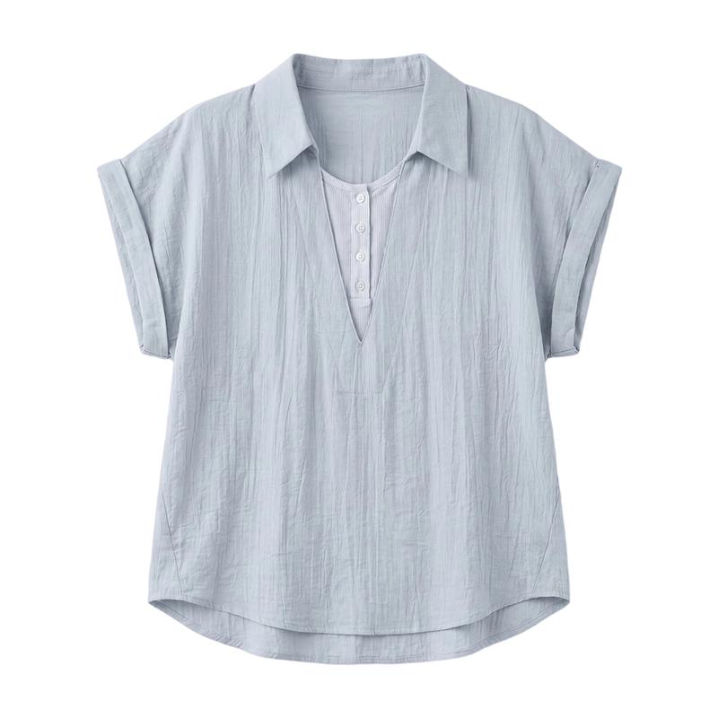 La Chapelle Women s Faux Layered Spliced T-Shirt L