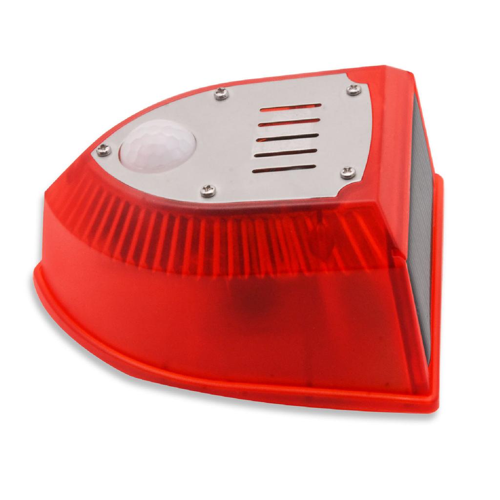 Sound and Light Alarm Solar Or DC Charging Induction Audible Visual Alarm Deterrent Device for Home