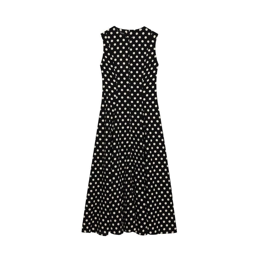 

TAOP&ZA Women s Elegant Polka Dot Midi Dress M