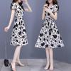 Floral Print Short Sleeve Dress for Petite Women
