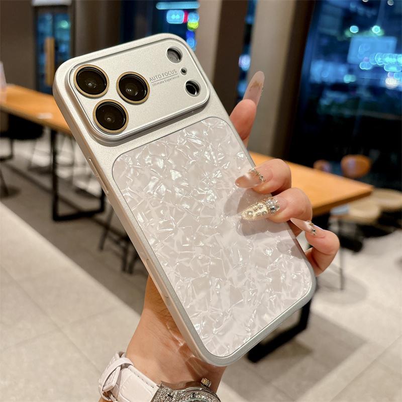 

Luxury Gradient Dream Shell Phone Case For Apple iPhone 17 16 15 14 13 Pro Max Camera Lens Proteciton Glass Shockproof PC Cover iPhone17