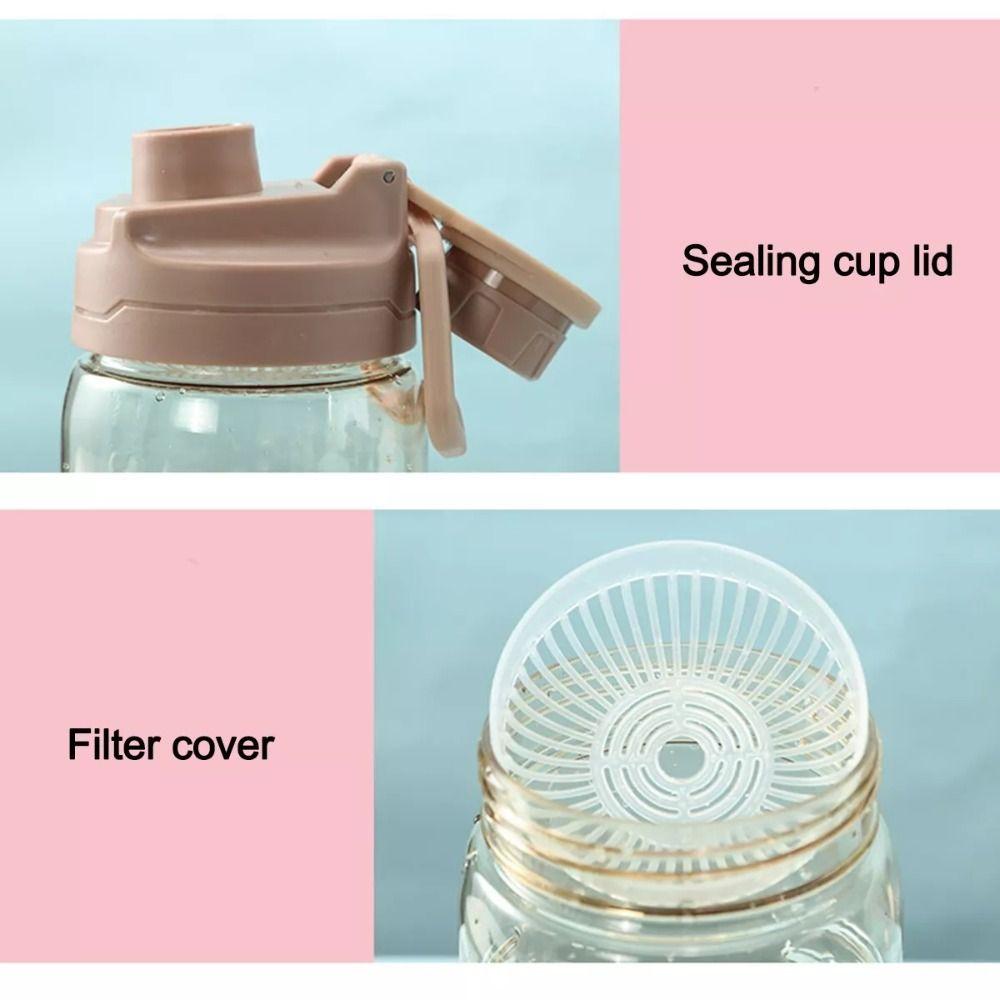 1.5L Clear Drink Bottle Leakproof Travel Kettle New Sports Water Bottle