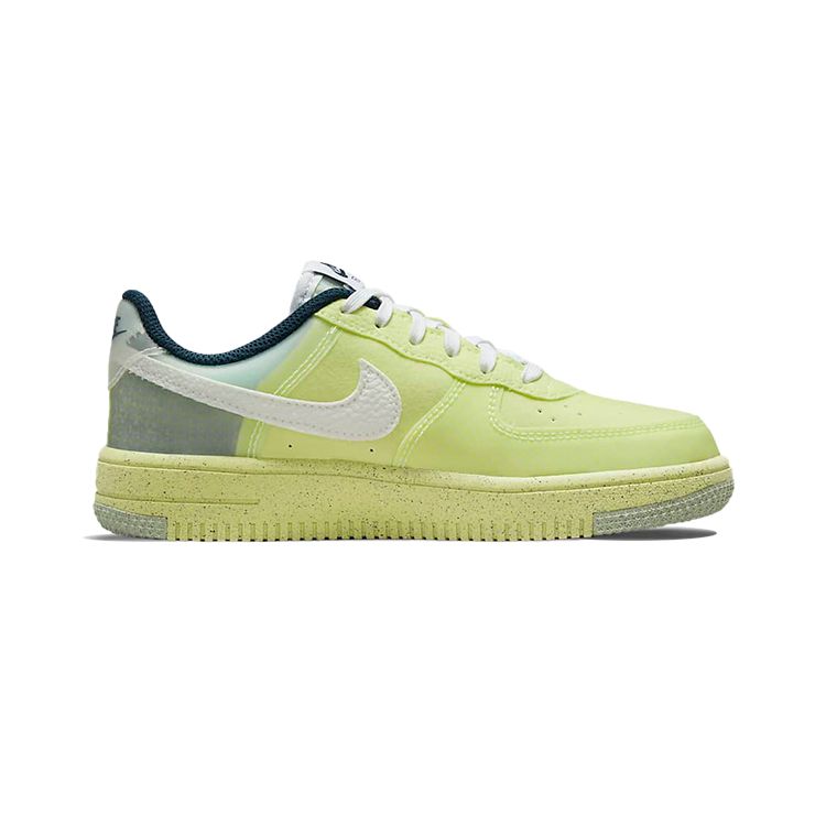 Nike Air Force 1 Crater Recycled Materials Casual Non-Slip Shock Absorbing Durable Low-Top Sneakers Kids Sneakers Green DH4340-700