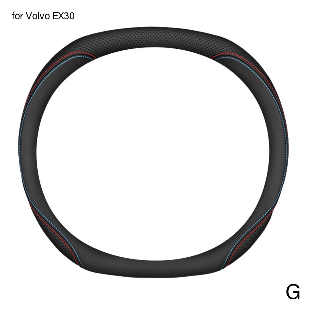 Für Volvo EX30 Auto-Lenkradbezug, Innenausstattung, Autozubehör, Leder, atmungsaktiv, rutschfest, bequemer Lenkradbezug