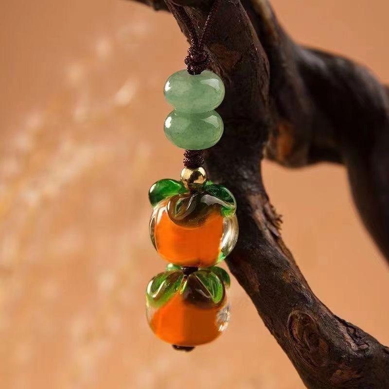 

Подвеска-шнурок для автомобильного ключа из глазурованной хурмы One Size