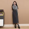 Women's 2025 Winter Commuter Straight Slit Long Skirt