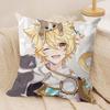 Aether Cute Genshin Impact Cushion Cover Silky Short Plush Invisible Zipper Dustproof Sofa Pillow Case For Home Decor