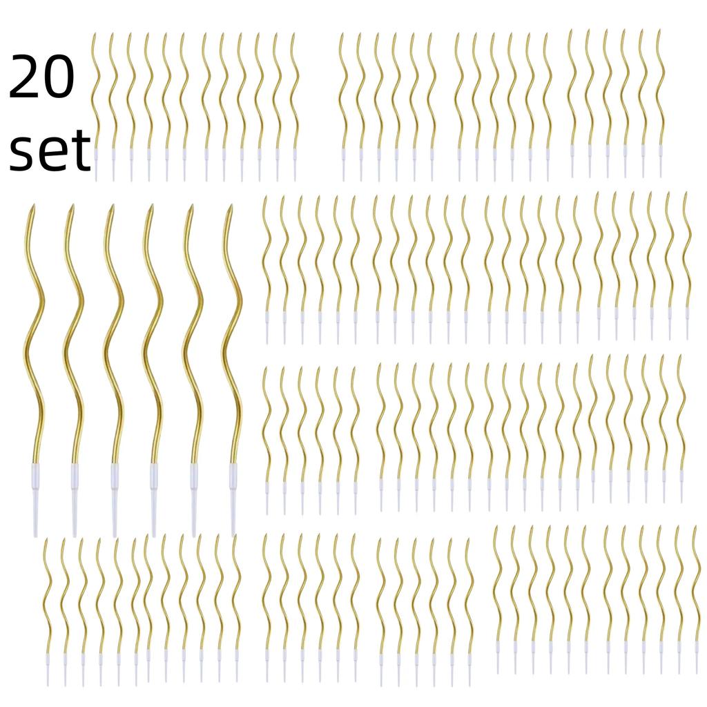 6/12 /36/72pcs/20setBirthday Candles Spiral Cake Candles  Long Thin Cake Candles For Wedding Party And Cake Decoration